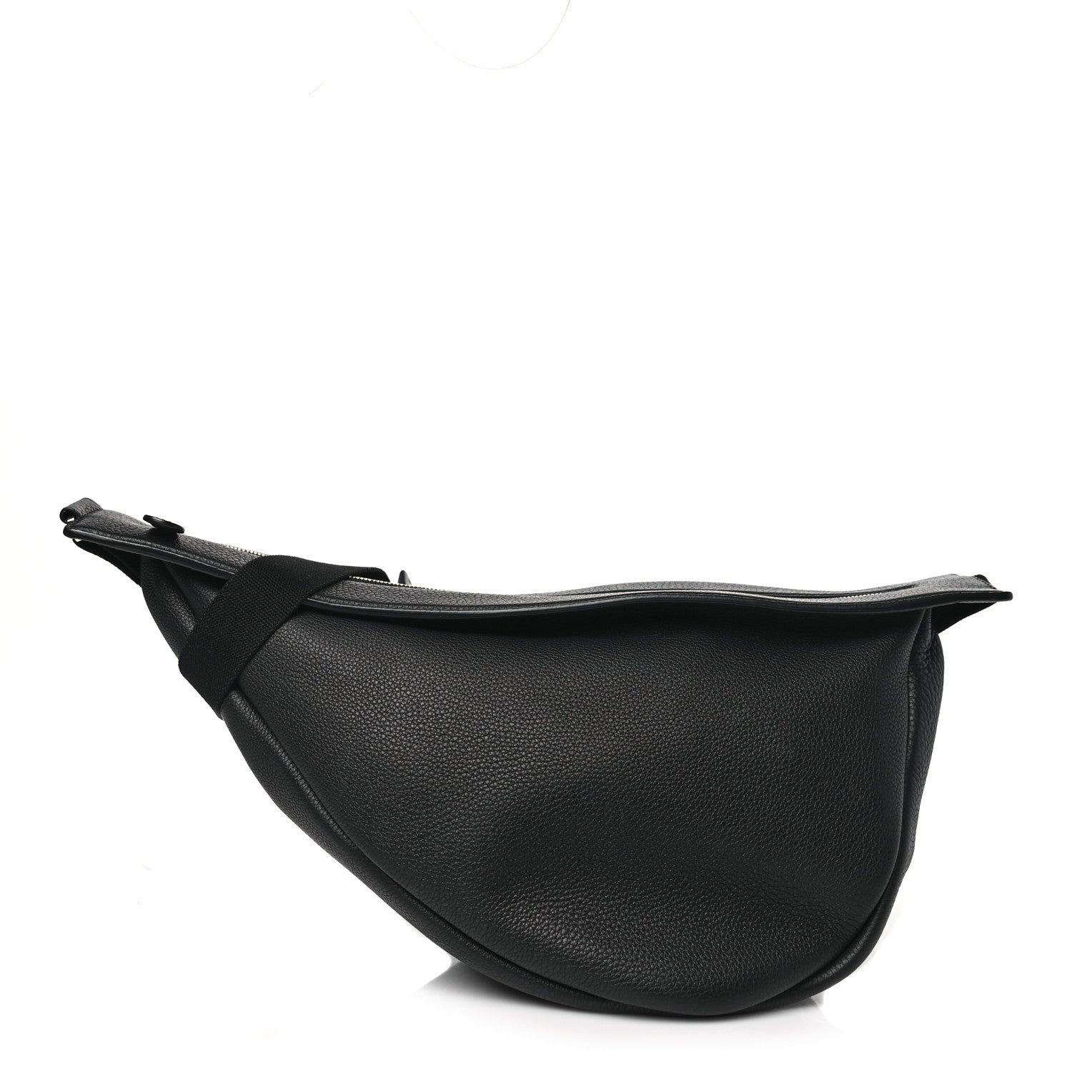 The Row Grained Calfskin Large Slouchy Banana Bag Black 1 of 9