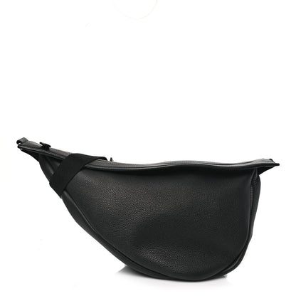 The Row Grained Calfskin Large Slouchy Banana Bag Black 1 of 9