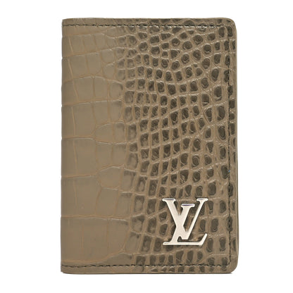 Louis Vuitton Crocodile Pocket Organizer Sage Green 1 of 7