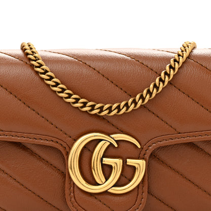 Gucci Azalea Calfskin Matelasse Diagonal Super Mini GG Marmont Shoulder Bag Cuir 8 of 12