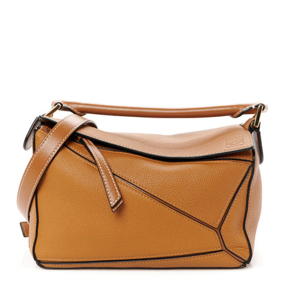 Loewe Grained Calfskin Small Puzzle Bag Tan 1 of 10