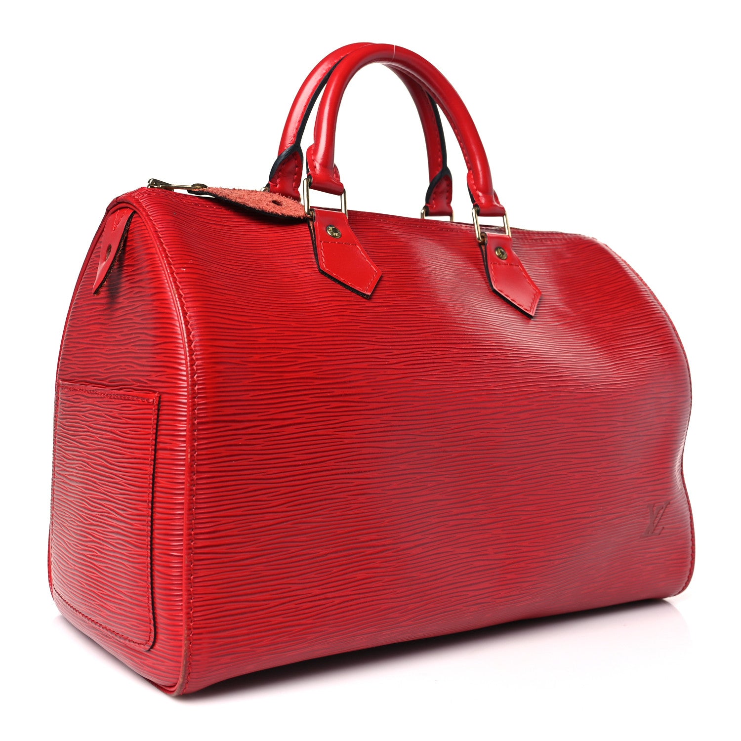 Louis Vuitton Epi Speedy 30 Castillan Red 3 of 8