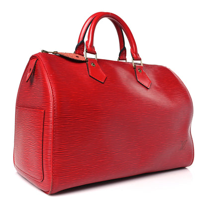 Louis Vuitton Epi Speedy 30 Castillan Red 3 of 8