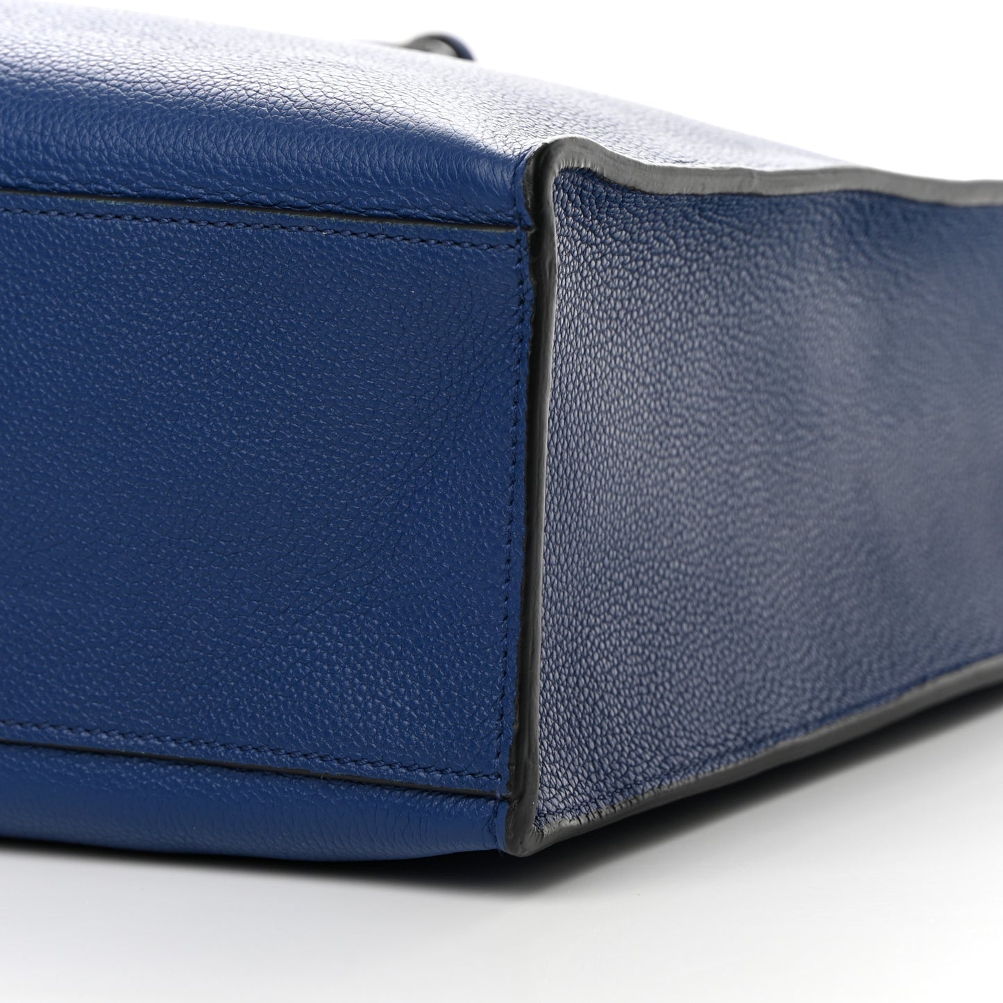 Vitello Daino Shopping Tote Blue
