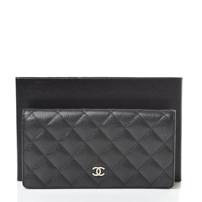 Chanel Caviar Quilted Yen Wallet Black 10 of 10
