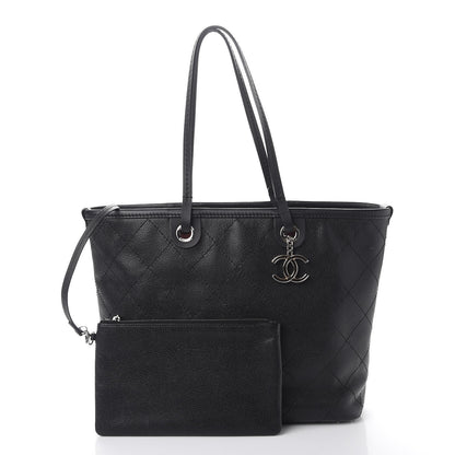 Chanel Grained Calfskin Shopping Fever Tote Black 3 of 10