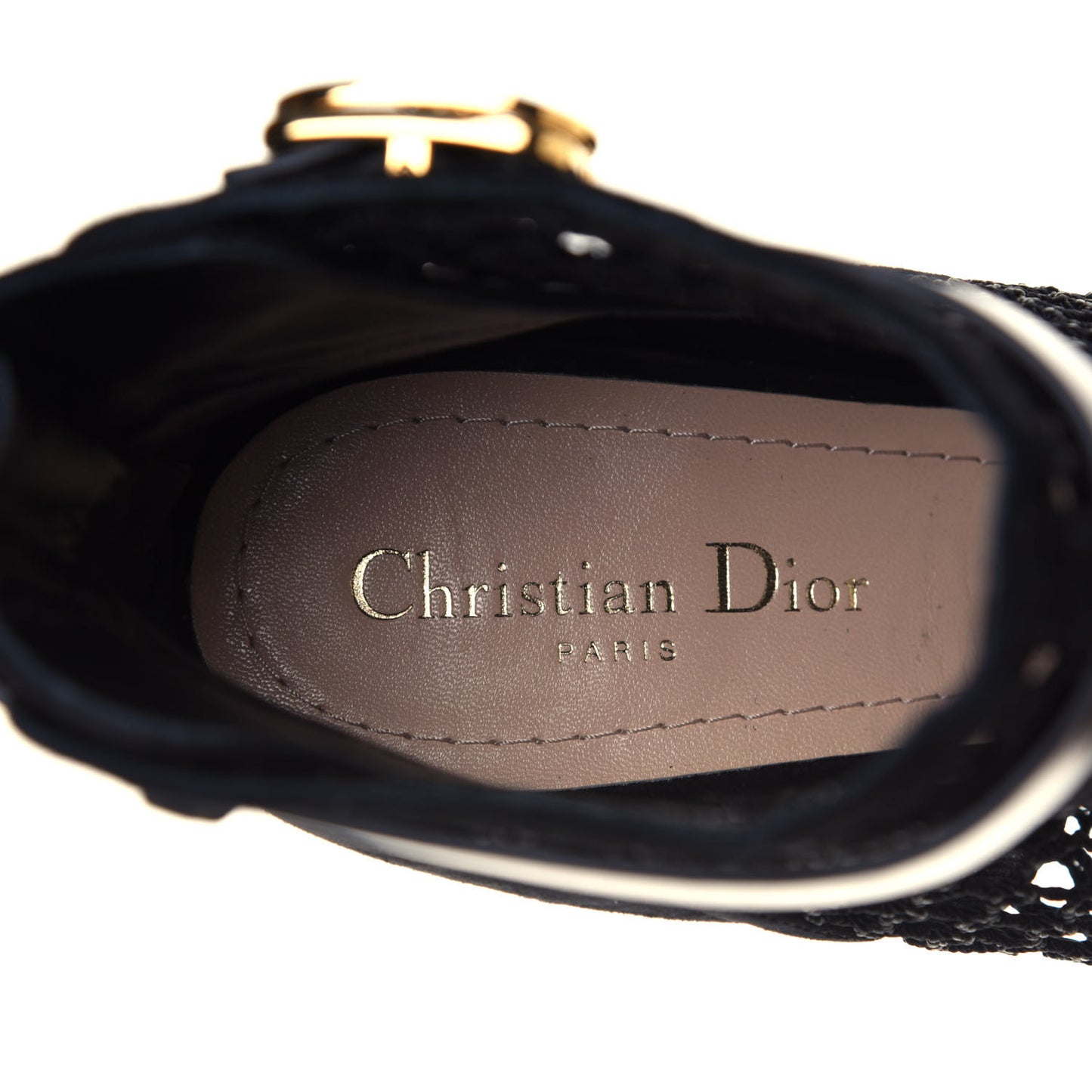 Suede Resille Dior-I Short Boots 41 Black