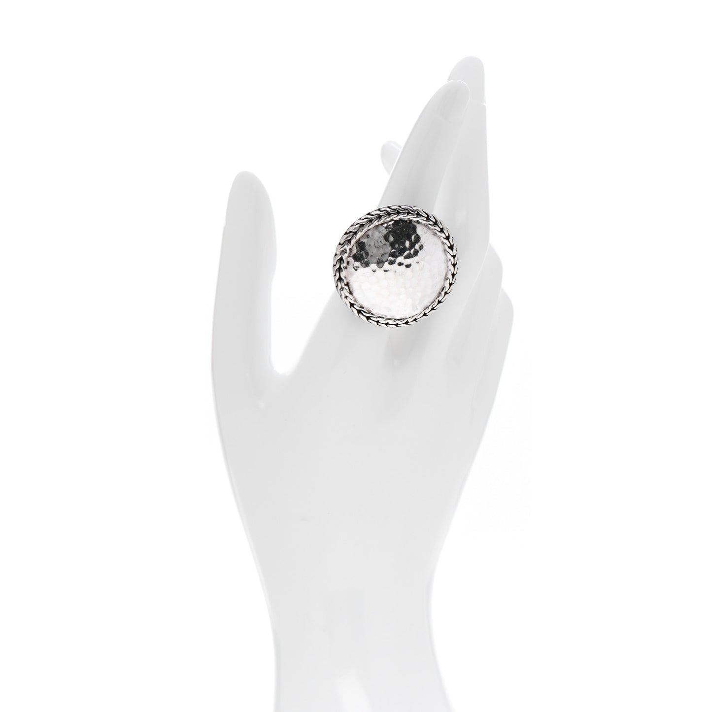 Sterling Silver Palu Hammered Dome Ring 54 7