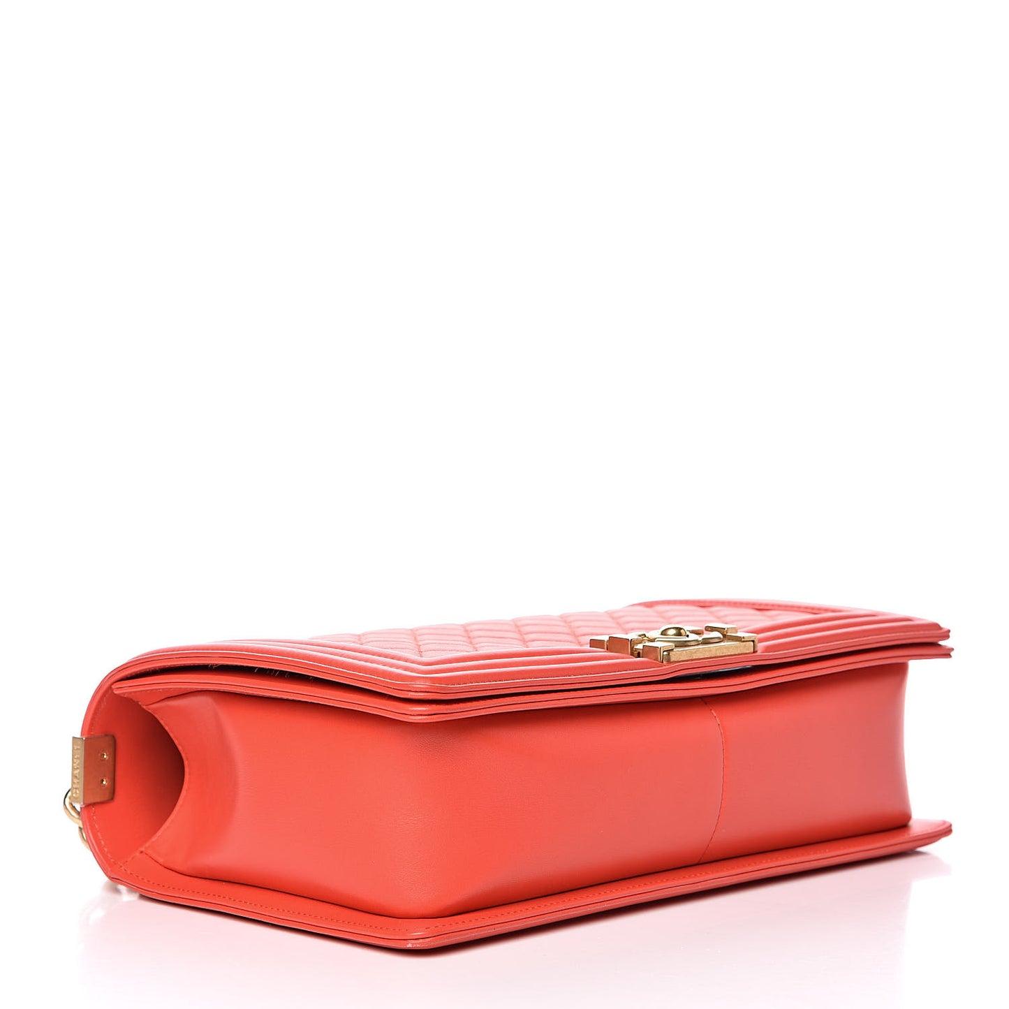 Calfskin Quilted New Medium Boy Flap Red