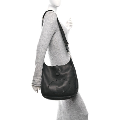 Hermes Taurillon Clemence Evelyne III GM Black 2 of 11
