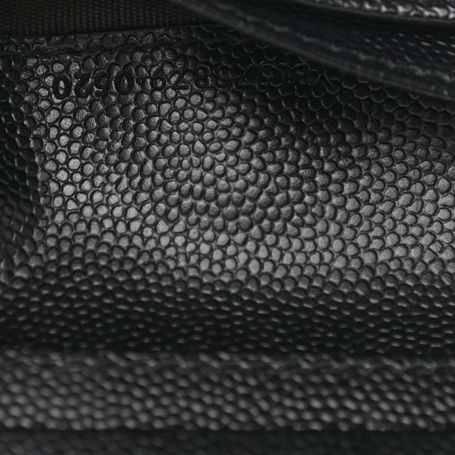 Saint Laurent Grain De Poudre Matelasse Chevron Monogram Zipped Card Case Black 7 of 9