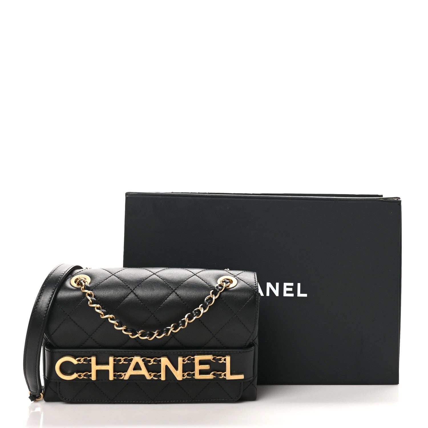 Chanel Calfskin Quilted Small Enchained Flap Black 11 of 11
