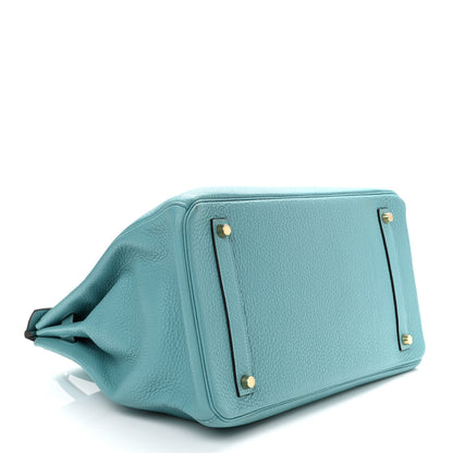 Hermes Taurillon Clemence Birkin 35 Bleu Saint Cyr 4 of 15