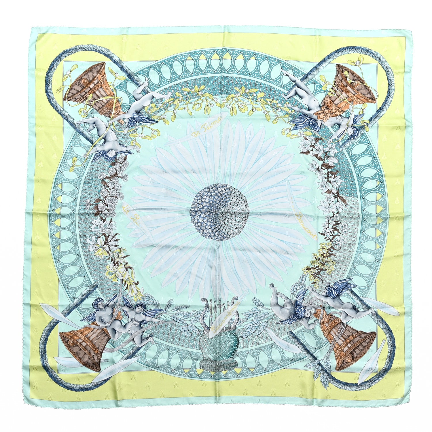 Hermes Silk Mousseline Amours Scarf 90 1 of 9