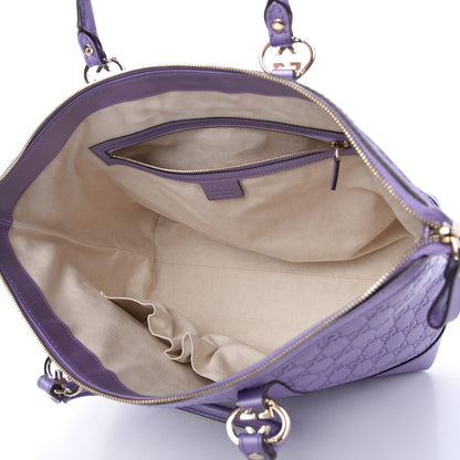 Gucci Metallic Guccissima Lovely Heart Tote Purple 5 of 10