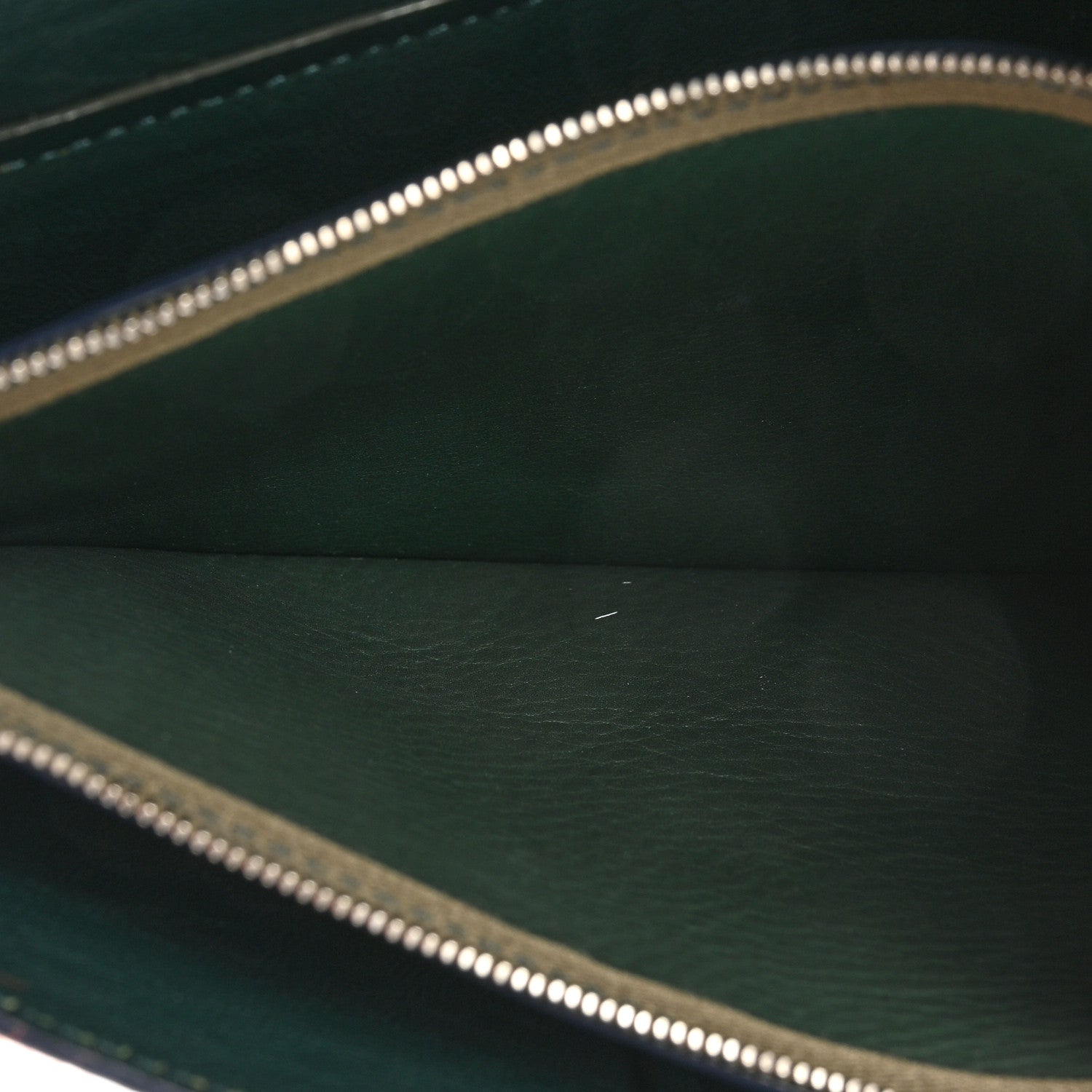 Celine Calfskin Suede Pony Hair Tri-Color Diamond Clutch Green 6 of 13