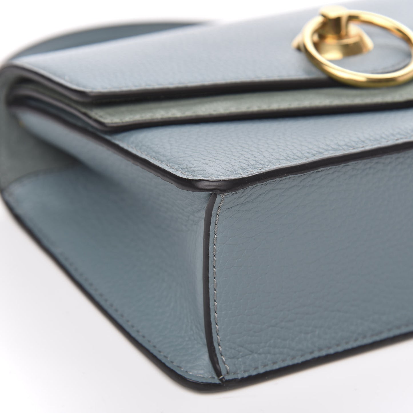 Small Classic Grain Small Harlow Chain Satchel Palm Green