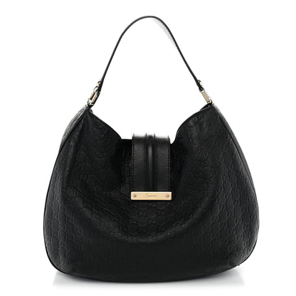 Gucci Guccissima Large New Ladies Web Hobo Black 1 of 11