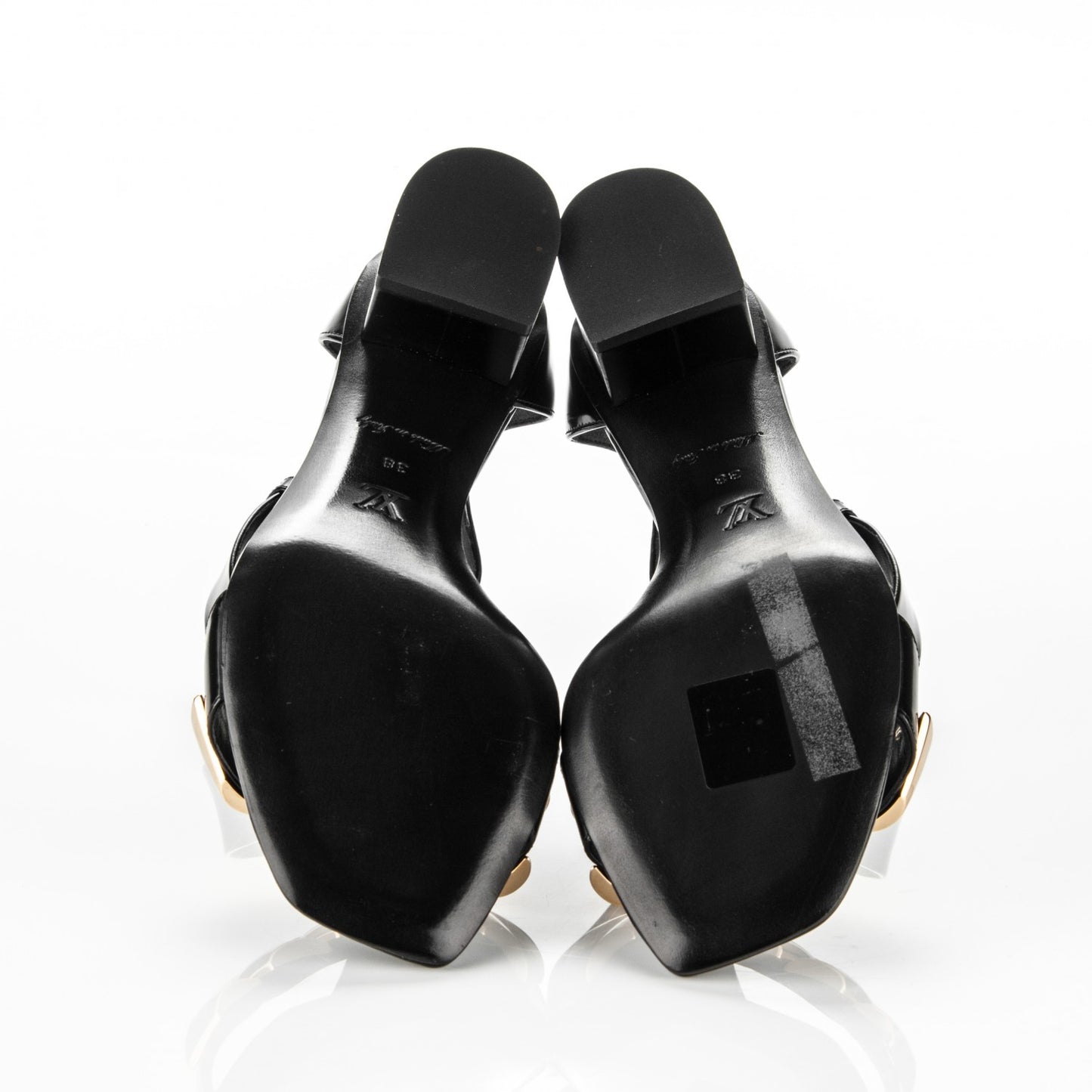 Calfskin Westbound Sandal 38 Black
