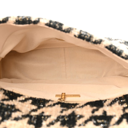 Chanel Tweed Large Chanel 19 Flap Beige Black 5 of 10