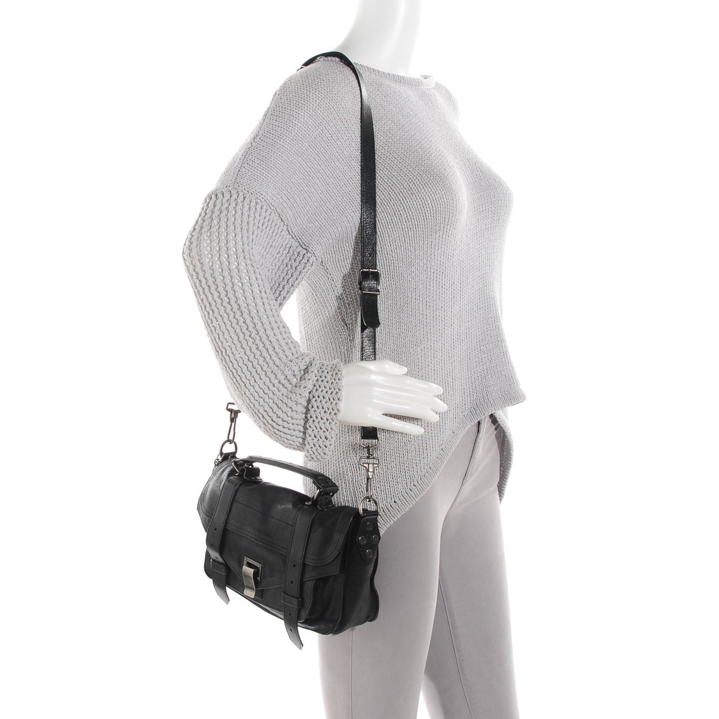 Lambskin Tiny PS1 Satchel Black