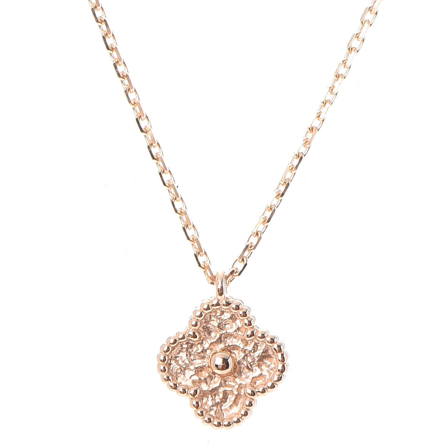 18K Rose Gold Sweet Alhambra Pendant Necklace