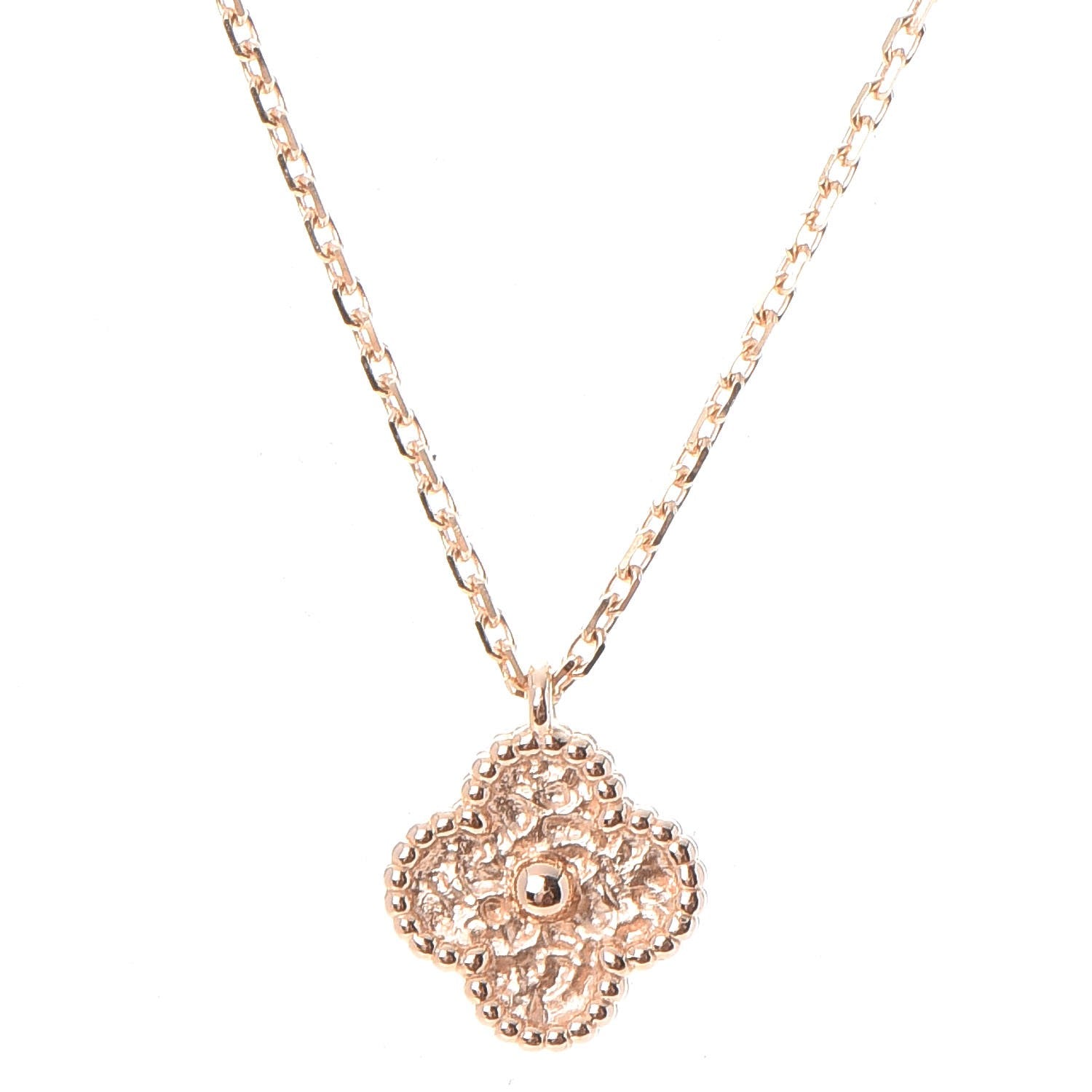 Van Cleef & Arpels 18K Rose Gold Sweet Alhambra Pendant Necklace 4 of 8