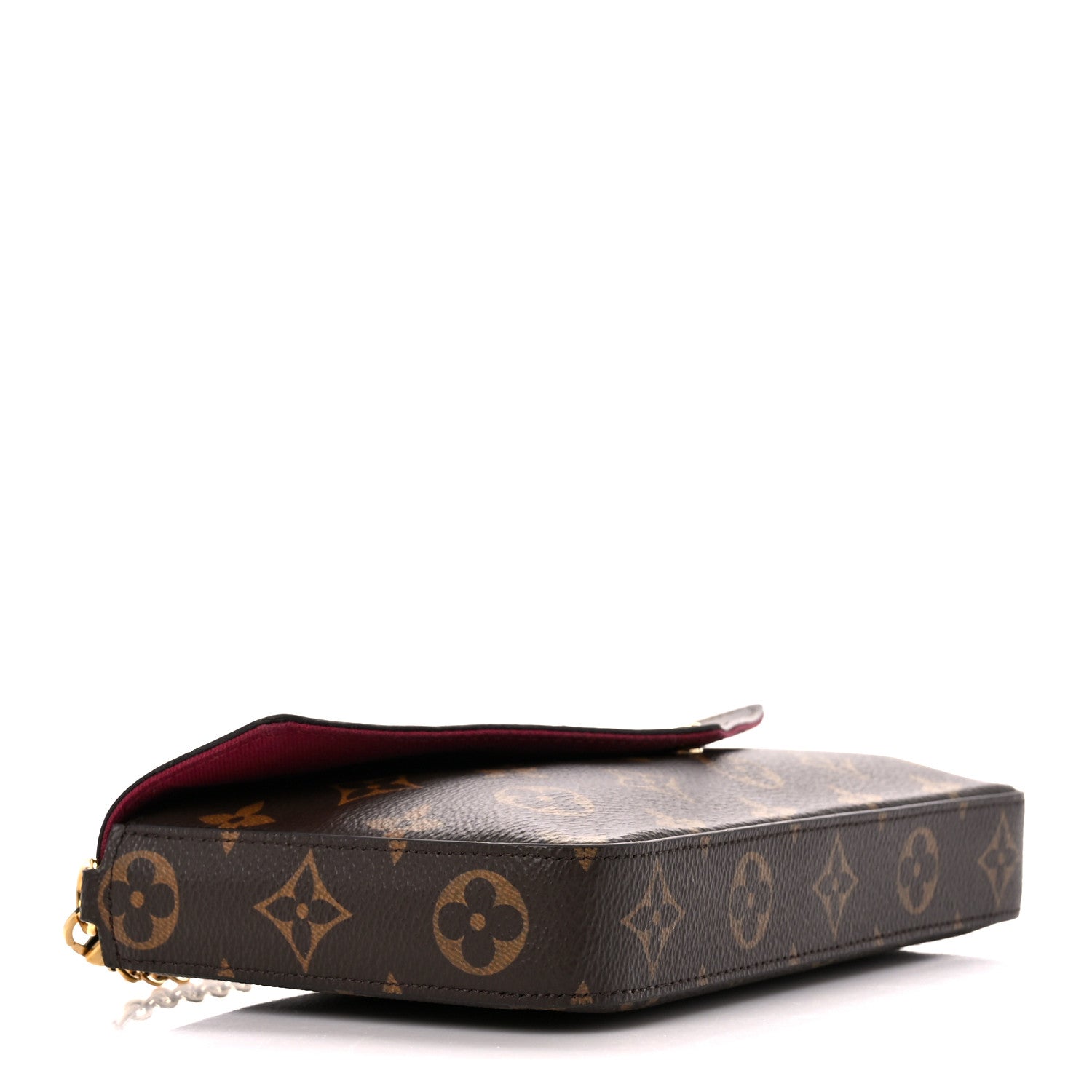 Louis Vuitton Monogram Pochette Felicie Chain Wallet Fuchsia 5 of 16