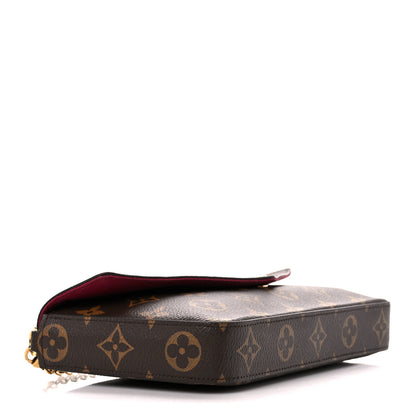 Louis Vuitton Monogram Pochette Felicie Chain Wallet Fuchsia 5 of 16