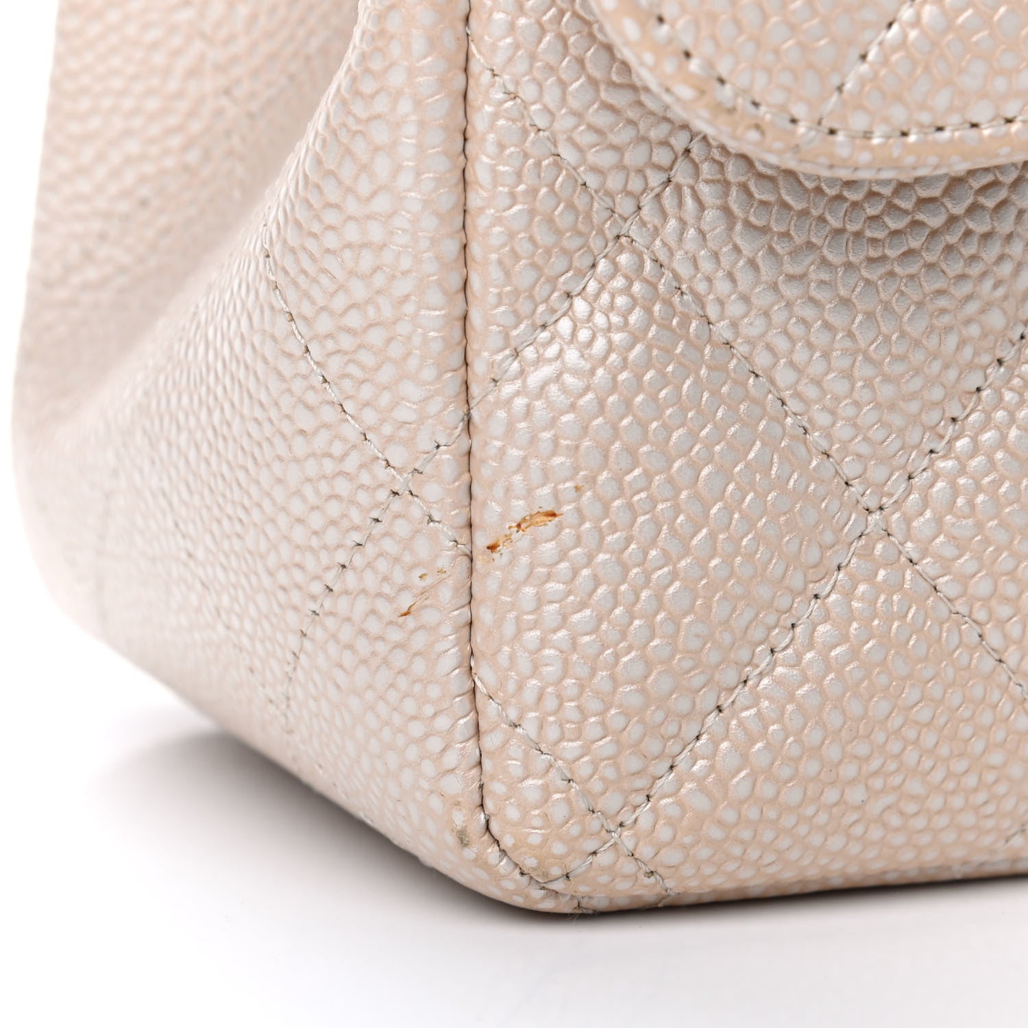 Chanel Iridescent Caviar Quilted Jumbo Double Flap Beige 15 of 18