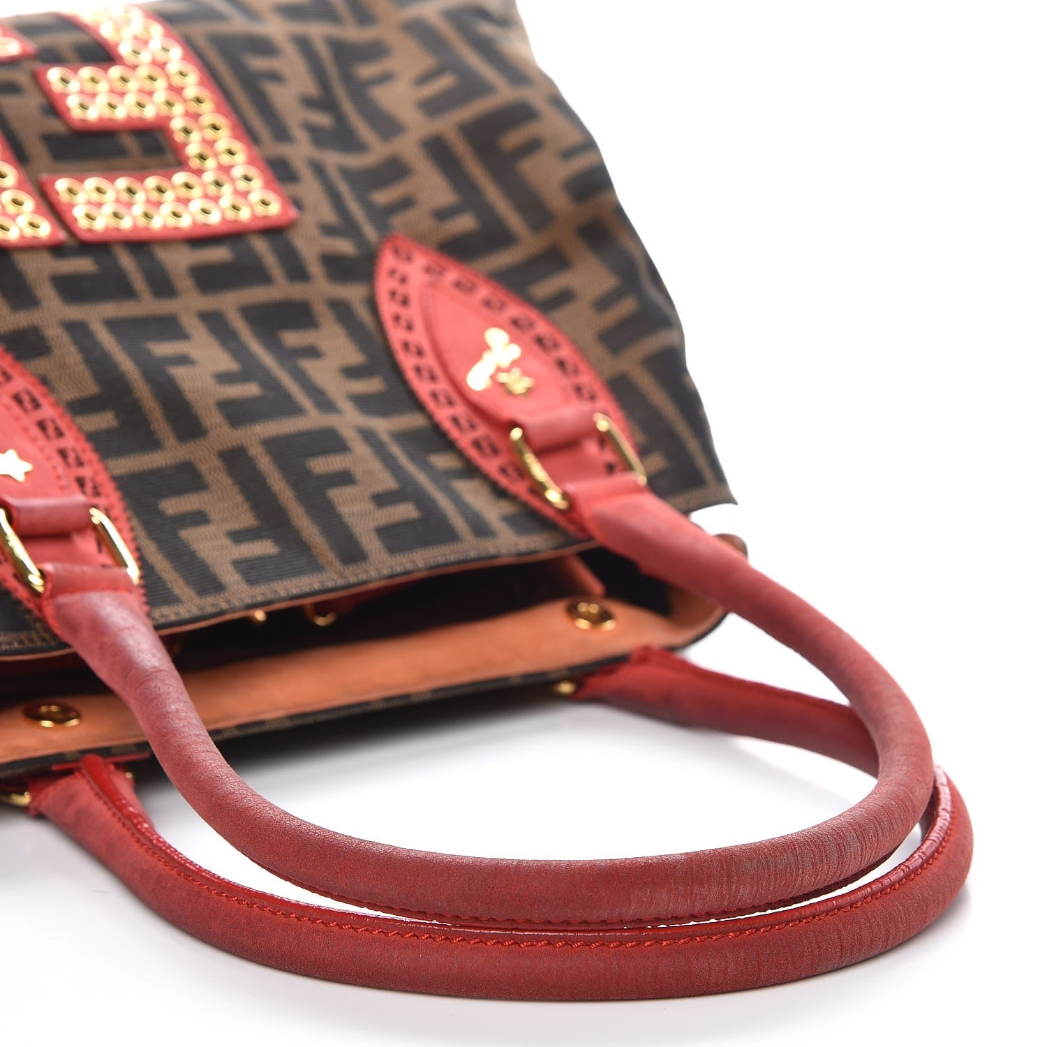 Fendi Zucca Grommet Bag De Jour Tobacco Red 8 of 17