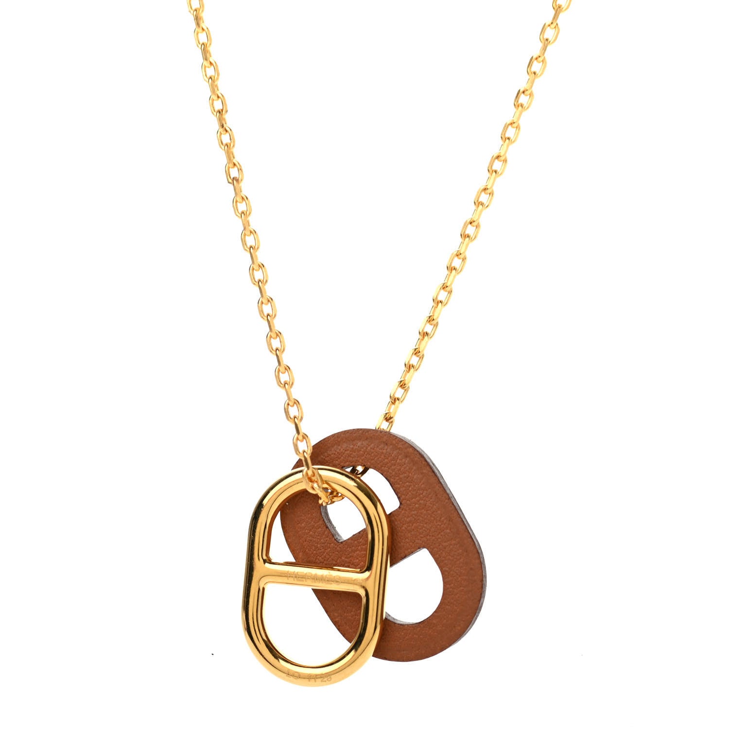 Hermes Swift O'Maillon Pendant Necklace Gold 4 of 5