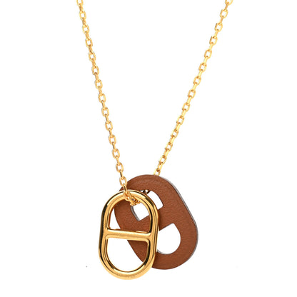 Hermes Swift O'Maillon Pendant Necklace Gold 4 of 5
