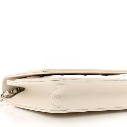 Chanel Caviar Quilted Wallet On Chain WOC White 10 of 12