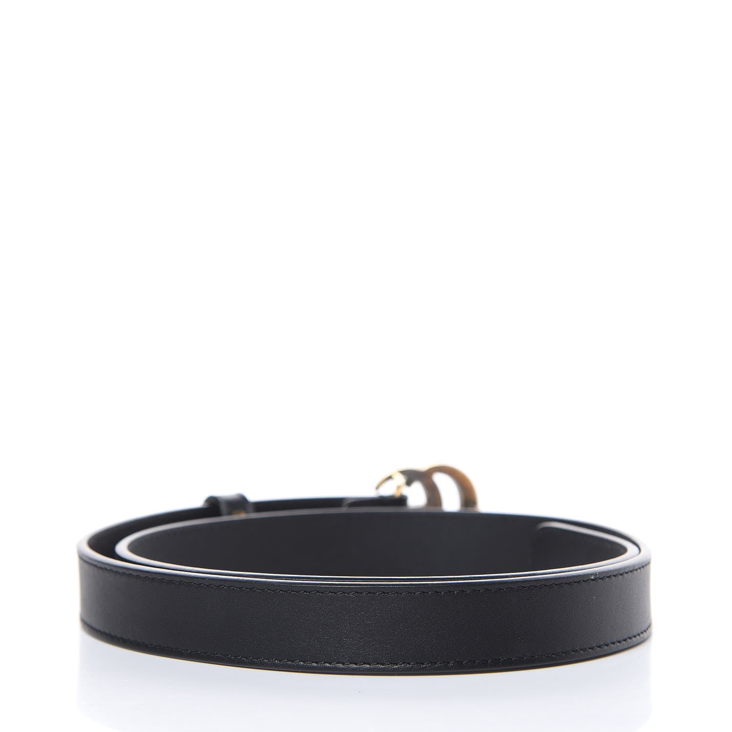 Gucci Calfskin Double G 20mm Belt 70 28 Black 3 of 5