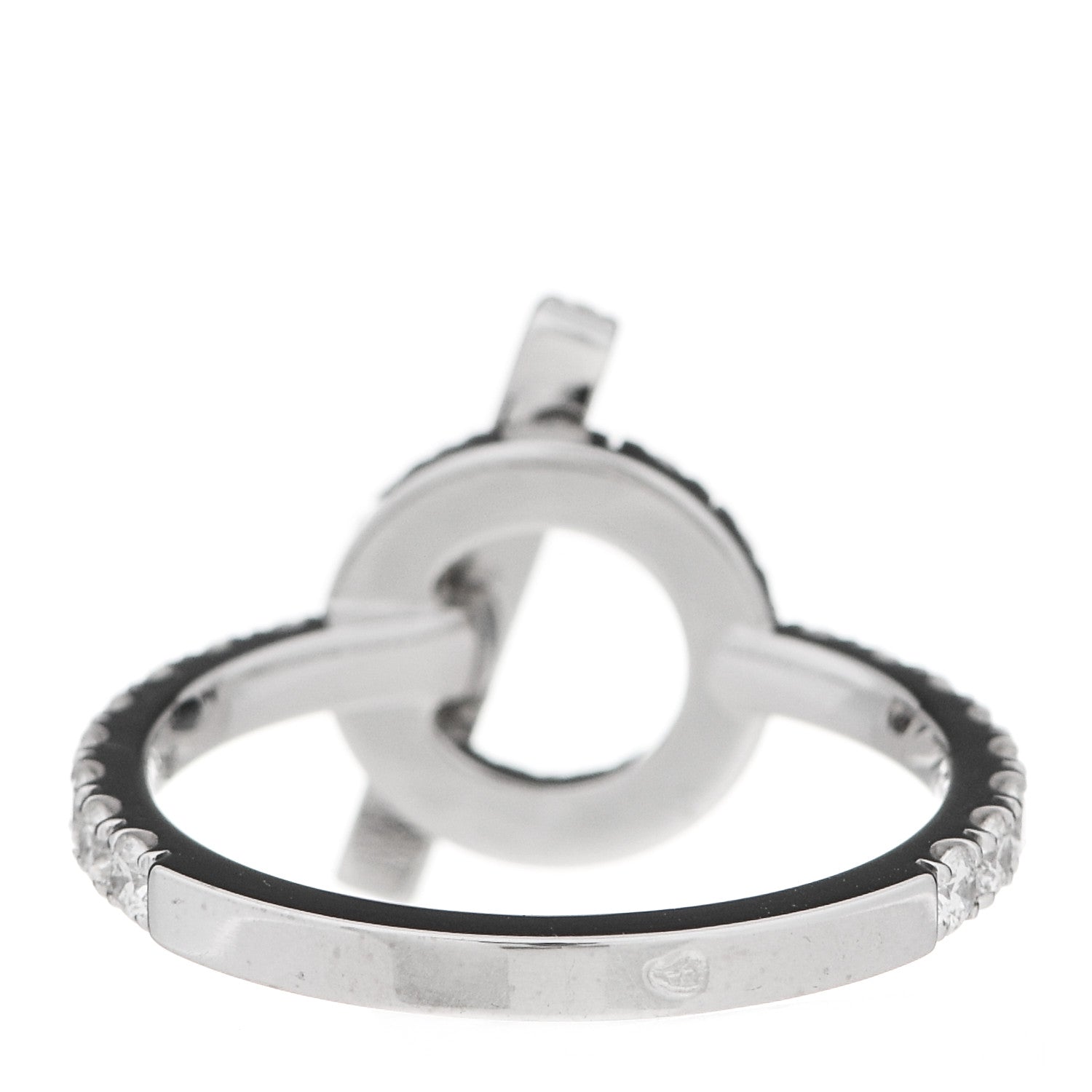 Hermes 18K White Gold Diamond Finesse Ring 54 6.75 3 of 6
