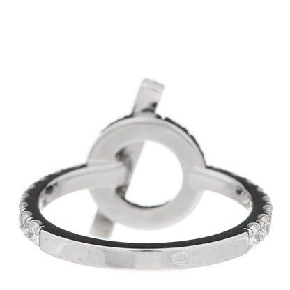 Hermes 18K White Gold Diamond Finesse Ring 54 6.75 3 of 6