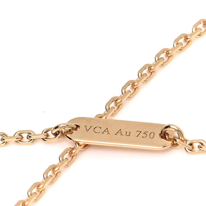 Van Cleef & Arpels 18K Yellow Gold Carnelian Vintage Alhambra Pendant Necklace 5 of 7