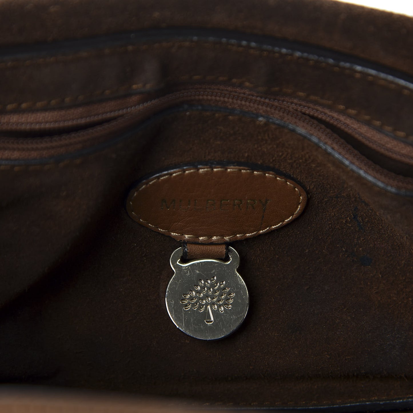 Soft Matte Calfskin Small Cookie Bayswater Satchel Oak