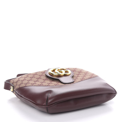 Gucci GG Monogram Calfskin Medium Arli Shoulder Bag Sahara Rubino Chardonnay 4 of 10