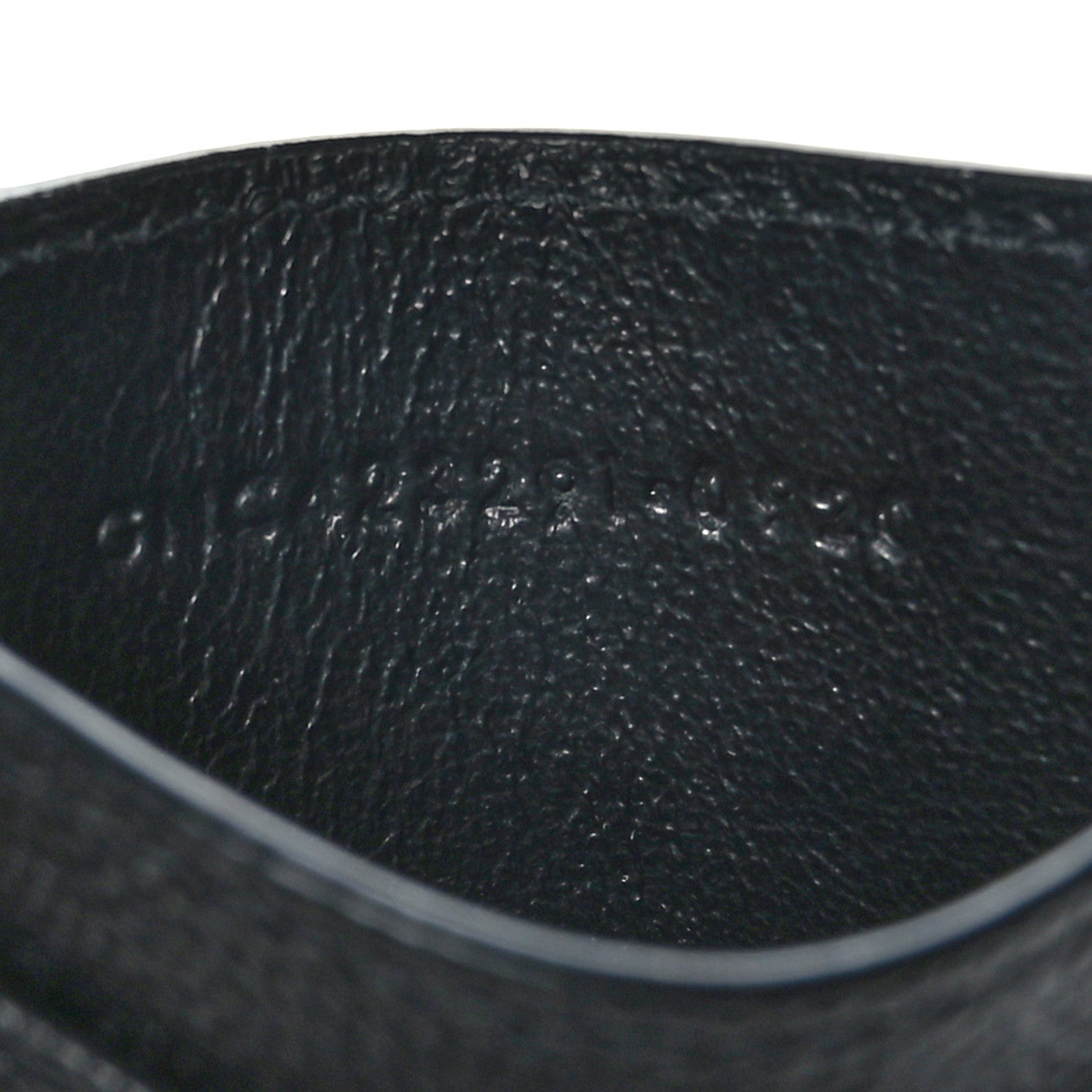 Saint Laurent Grain De Poudre Matelasse Chevron Monogram Credit Card Case Black 7 of 7