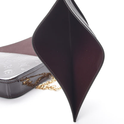 Louis Vuitton Vernis Pochette Felicie Chain Wallet Amarante 8 of 11