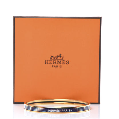 Hermes Enamel Printed Extra Narrow Dot Pop Bracelet 65 Beige Blue 6 of 6