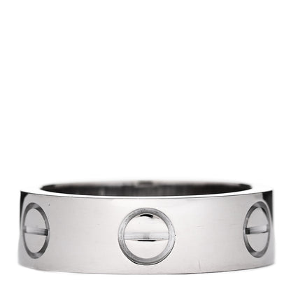 Cartier 18K White Gold 5.5mm LOVE Ring 49 4.75 3 of 7