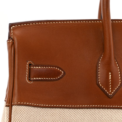 Hermes Toile Barenia Birkin 35 Fauve 18 of 24