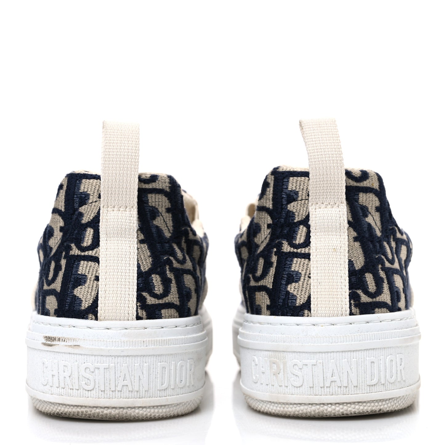 Canvas Oblique Embroidered Womens Solar Slip On Sneakers 38 Deep Blue