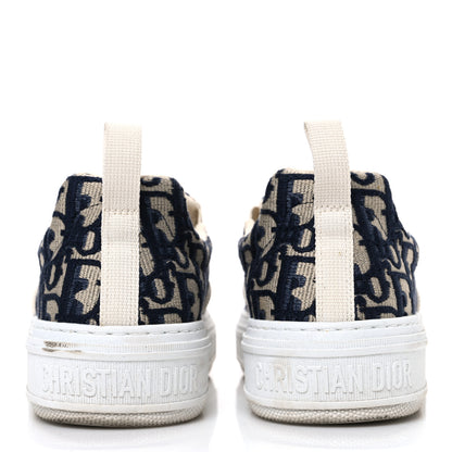Christian Dior Canvas Oblique Embroidered Womens Solar Slip On Sneakers 38 Deep Blue 6 of 13