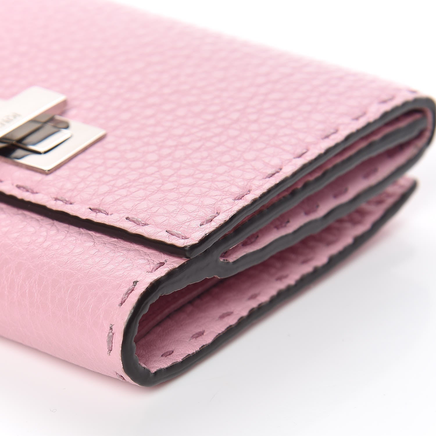 Fendi Cuoio Romano Selleria Peekaboo Compact Wallet Acquerello 8 of 11