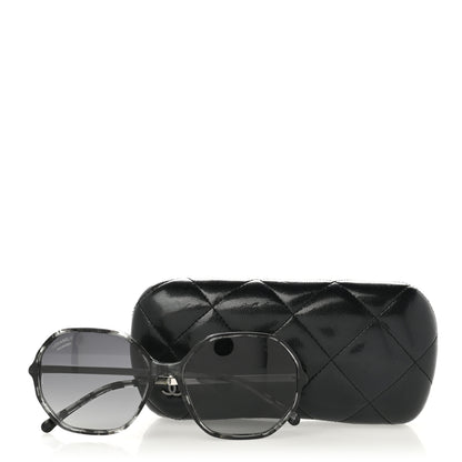 Chanel Acetate Polarized Oversized CC Sunglasses 5345 Black Grey 8 of 8