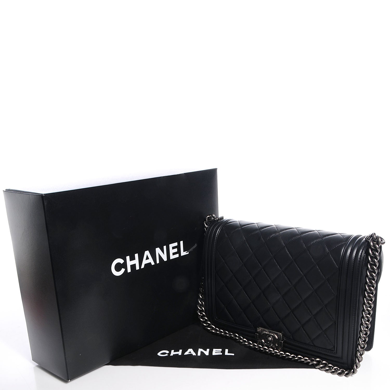 Chanel Calfskin Quilted Large Boy Flap Black 5 of 10